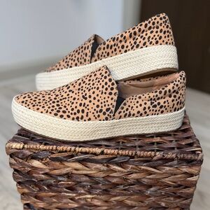 Madeline Girl TCKILLA Cheetah Print Espadrille Platform Slip On‎ Sneakers 8.5M